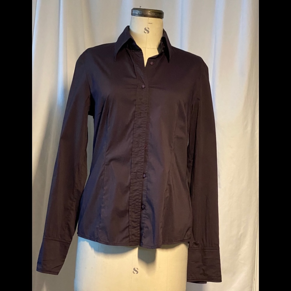 Sandwich Cotton shirt-Aubergine